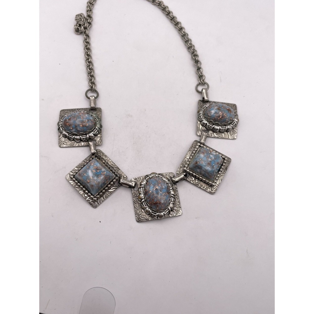 Vintage Necklace Confetti Cabochon